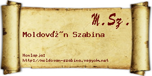 Moldován Szabina névjegykártya