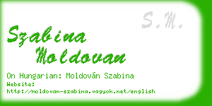 szabina moldovan business card