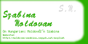 szabina moldovan business card